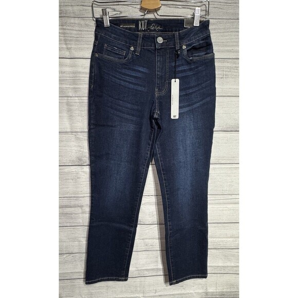 KUT from the Kloth Denim - Womens Kut From The Kloth KATY High-Rise Ankle Straight Leg JEANS Size 2
